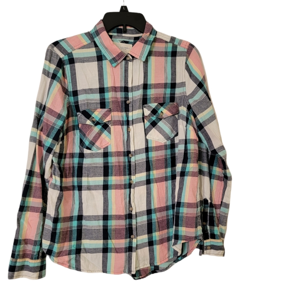 Sonoma lg plaid flannel like shirt